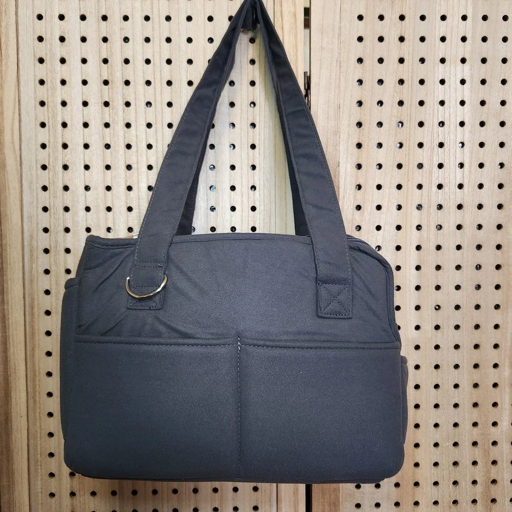 Pet Carrier Bag Dog Cat Kitten Puppy Transport‎ Mesh Padded Strap Handles Gray